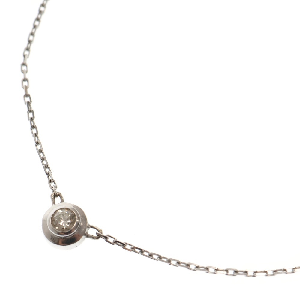 One Diamond Necklace K18WG ワンダイヤモンドネックレス ホワイトゴールド Bランク
