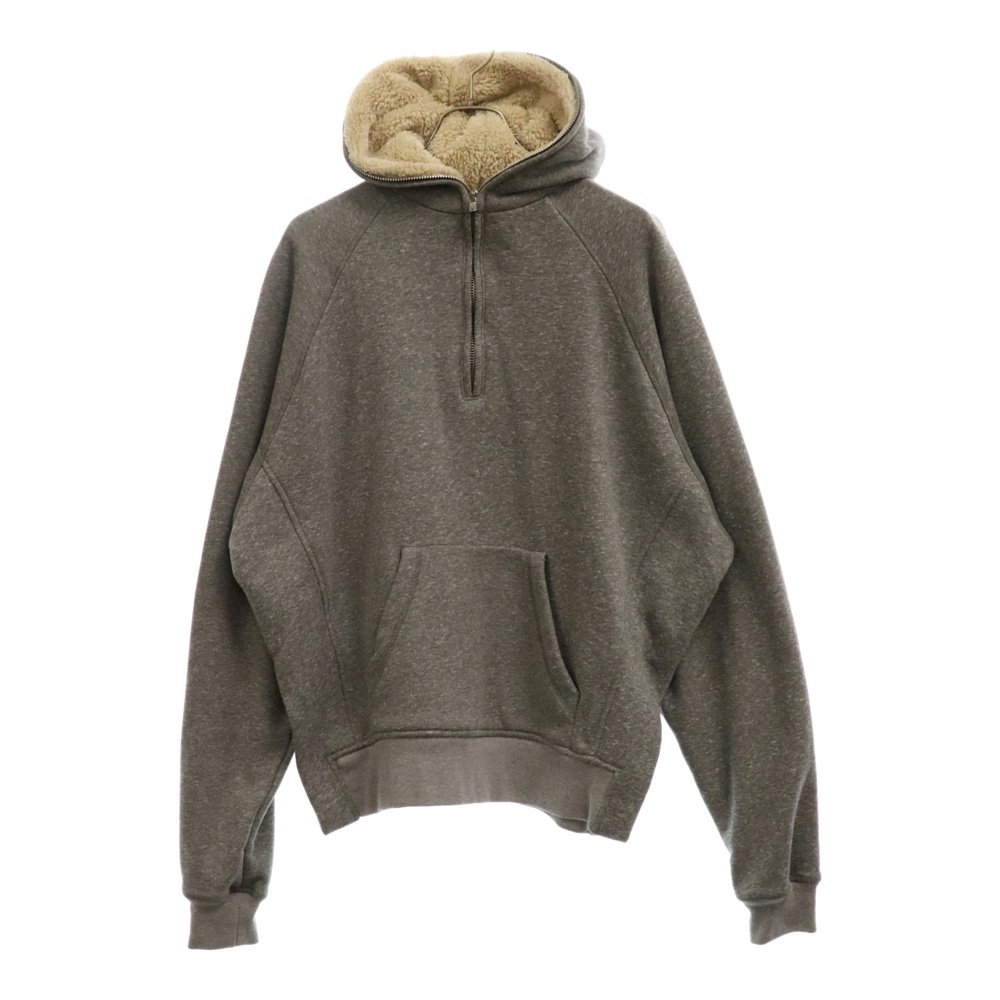 FOURTH COLLECTION サイドスリットハーフジップパーカー グレー Bランク