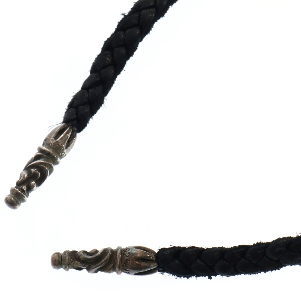 LEATHER BRAID SCROLL ネックレス レザーブレイドネックレス シルバー Bランク