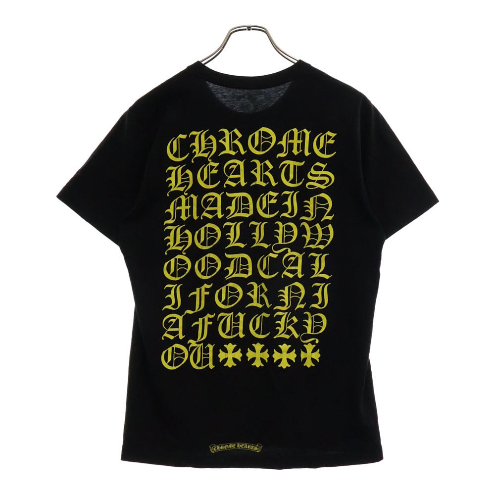 CH T-SHRT 1 バックプリント 半袖ポケットTシャツ カットソー ブラック/イエロー Bランク