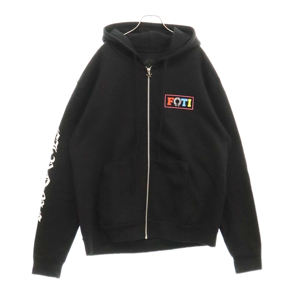 FOTI ZIP HOODIE フォティ ジップアップパーカー ブラック/マルチカラー Bランク