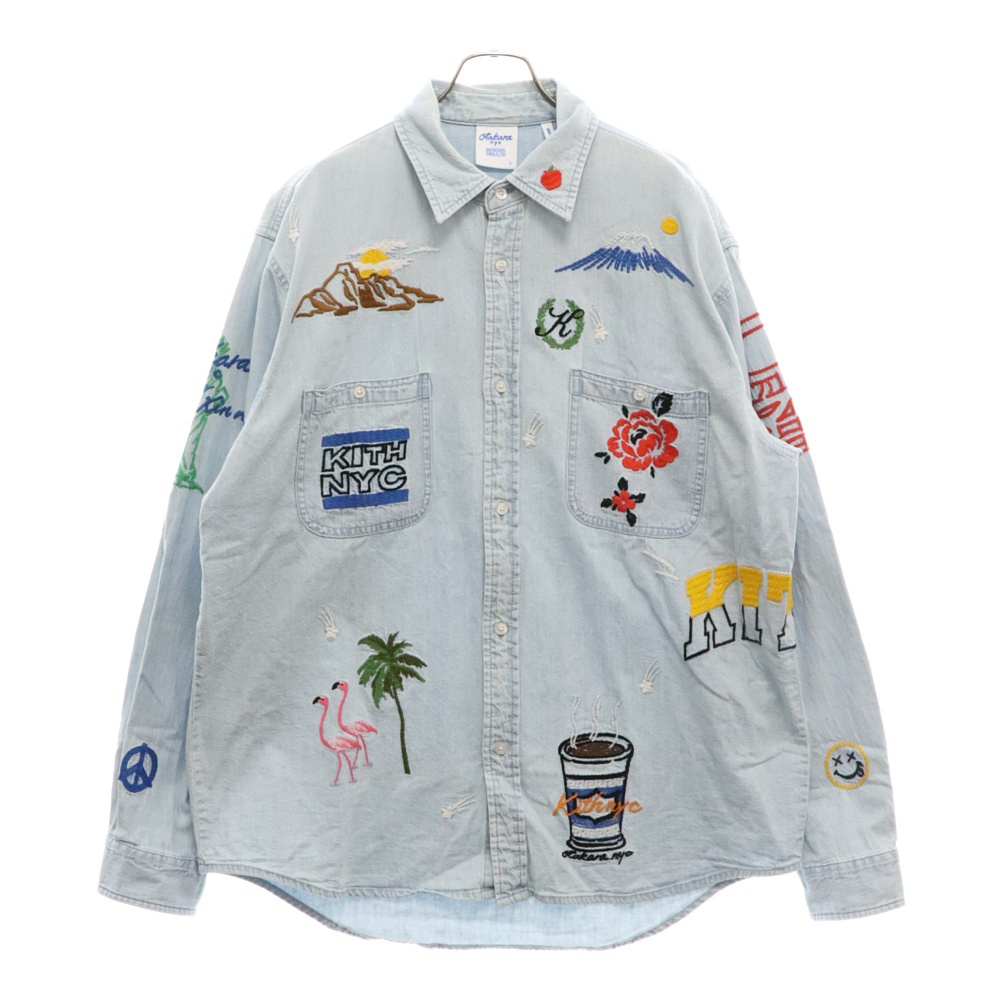 KITH denim apollo shirt シャツビンテージインディゴ