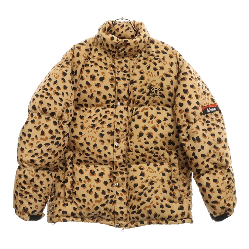 ×WACKO MARIA ワコマリア LEOPARD DOWN JACKET TYPE-1」レオパードダウンジャケット ブラウン Aランク