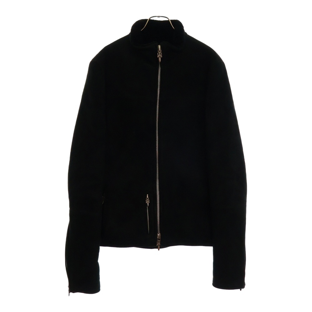 クロムハーツ サイズ:S  STRGHT CASH LINING STRGHT CASH LINING ダガージップムートンレザージャケット 中古 SJ02 クロムハーツ STRGHT CASH LINING ダガージップムートンレザー