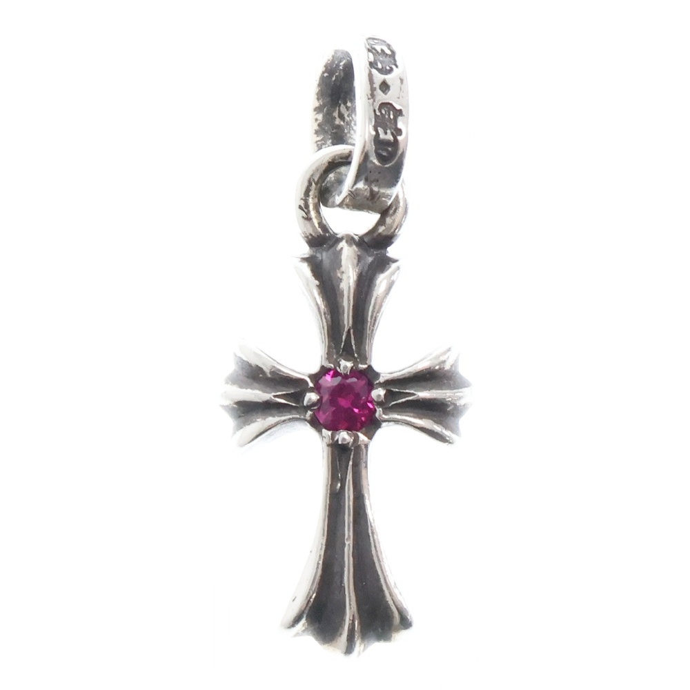 CRS BBYFAT RUBY ベイビーファット 両面1ルビー チャーム シルバーネックレストップ シルバー/レッド Bランク
