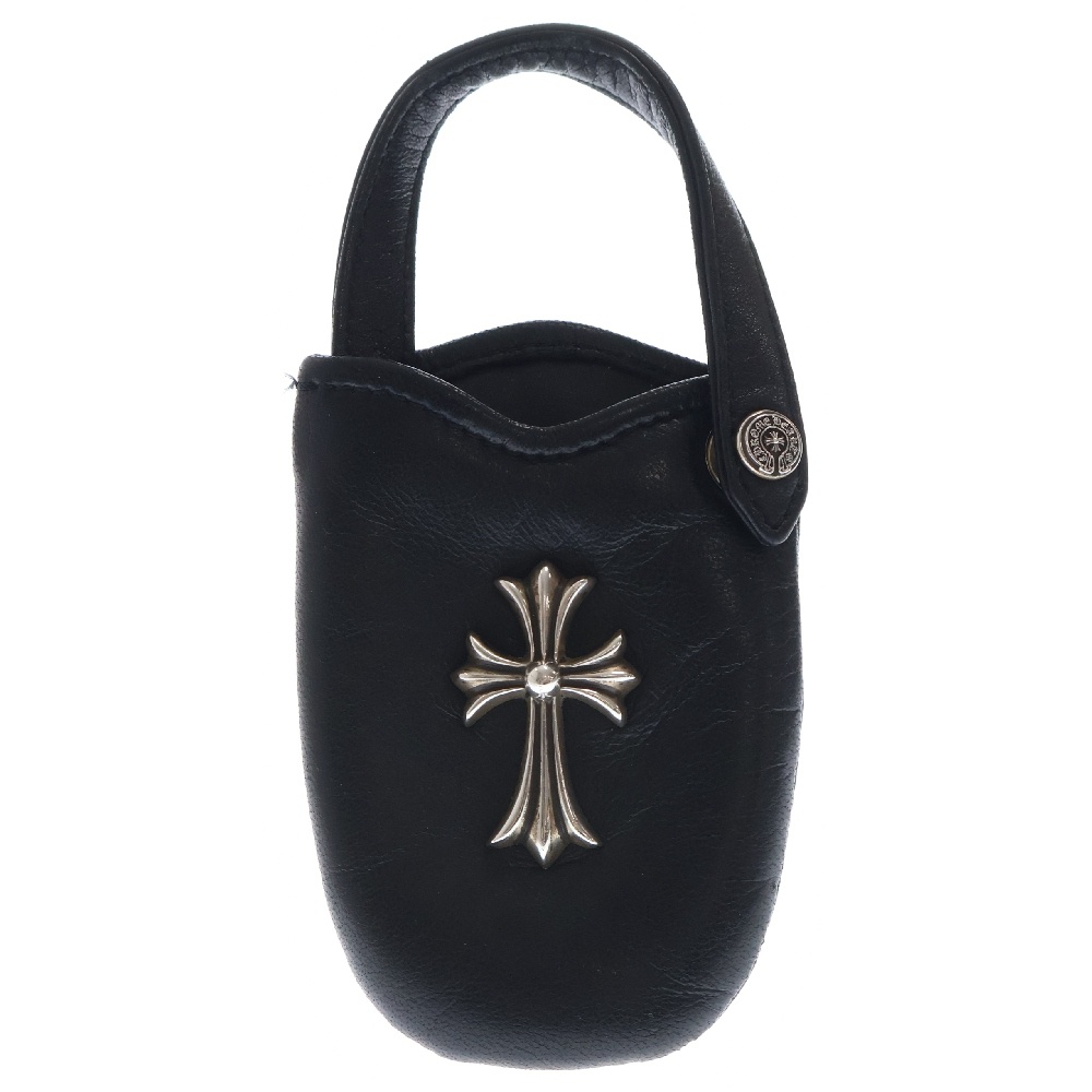 PHONE POUCH V2 CH CROSS V2 CHクロス レザーフォンポーチ ブラック Bランク