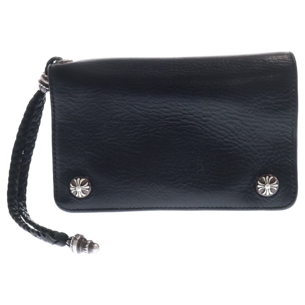 2ZIP 2ジップ クロスボールボタンレザーウォレット 財布 シルバー Bランク