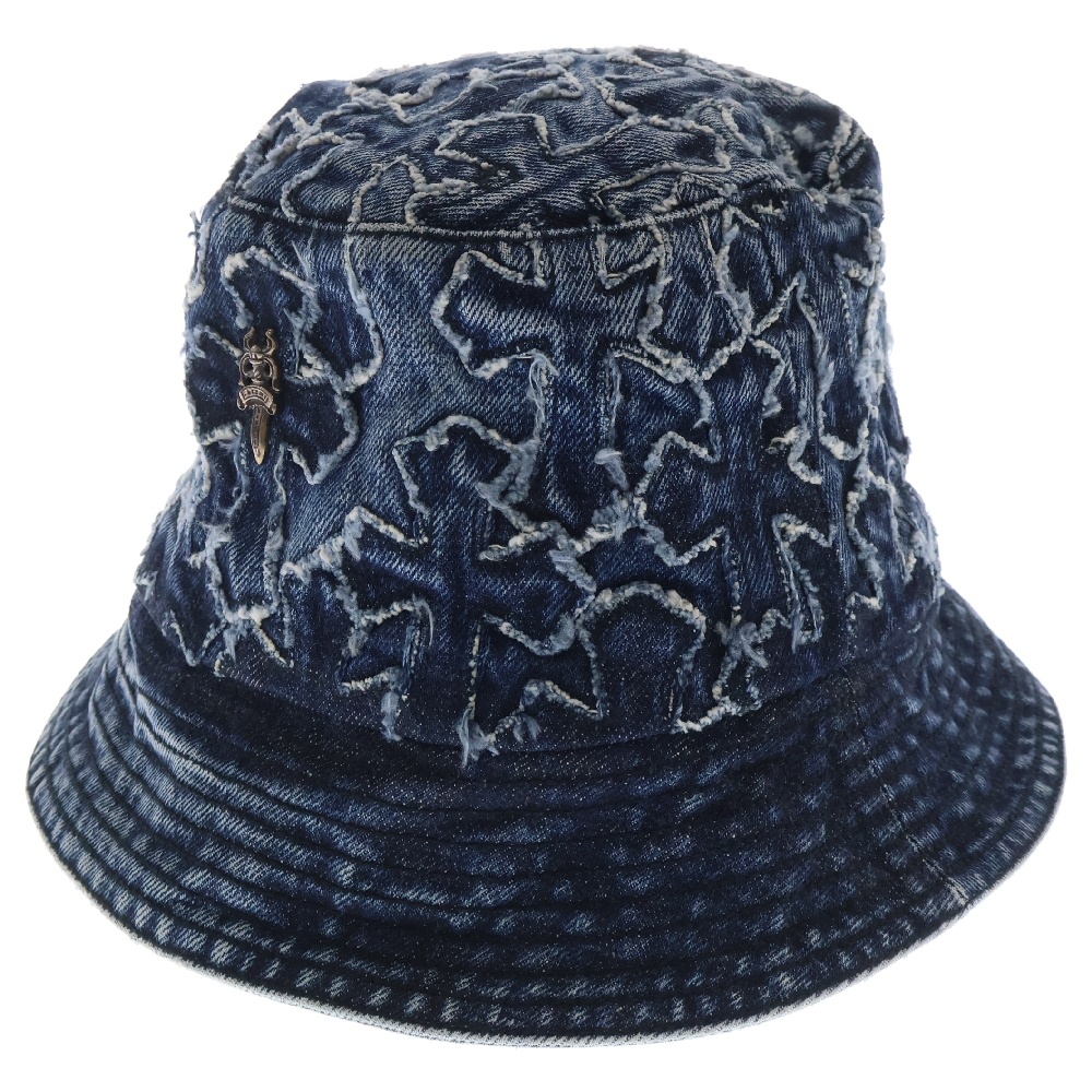 Dagger Cross Patch Denim Bucket Hat ダガークロスパッチ デニムバケットハット 帽子 ブルー Aランク
