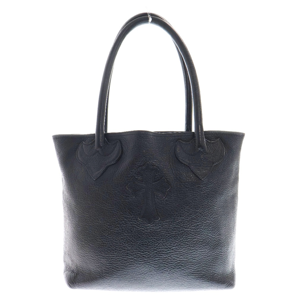 FS TOTE FSトート クロスパッチ付きレザートートバッグ ブラック Bランク