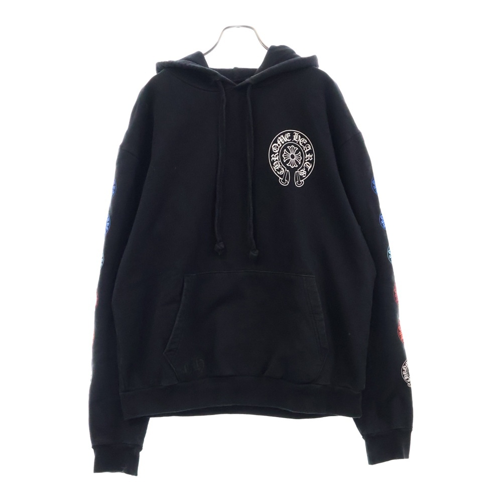 Multicolor Sleeve Logo Horseshoe Pullover Hoodie マルチカラー スリーブホースシューロゴ プルオーバーパーカー フーディー ブラック/マルチ Bランク