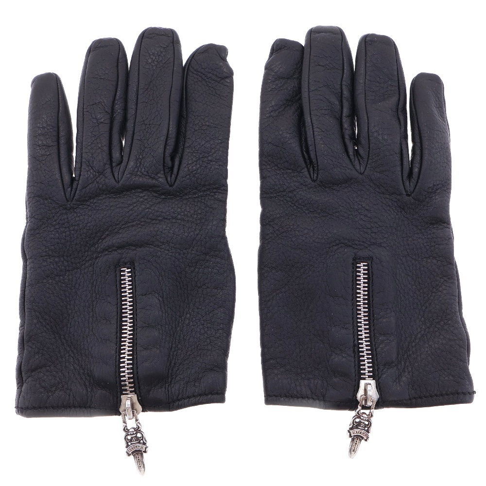 DGR ZIP GROVE ダガージップ レザーグローブ ブラック Bランク