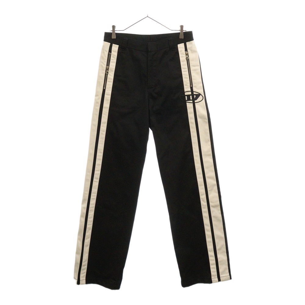 P-BECK TROUSER サイドラインストレートパンツ P-BECK A10487 0HYZI ブラック Bランク