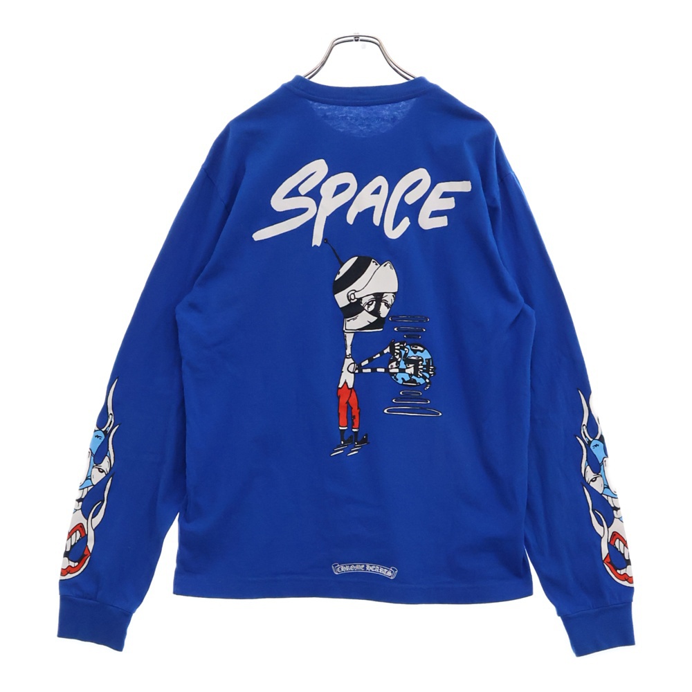20SS ×MATTY BOY PPO SPACE マッティボーイ プロ スペース クルーネック長袖Tシャツ ブルー Bランク