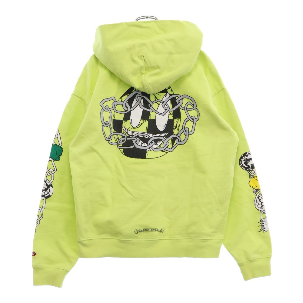 22AW ×MATTY BOY PPO CHAIN GAME マッティボーイ チェーンゲーム プリント プルオーバーパーカー スウェット フーディ イエロー Bランク