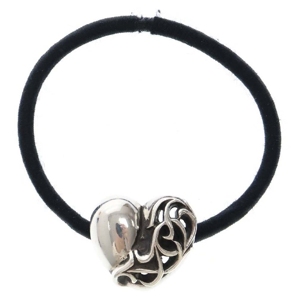 HAIRBAND ハートボタンヘアゴム シルバーコンチョ Bランク