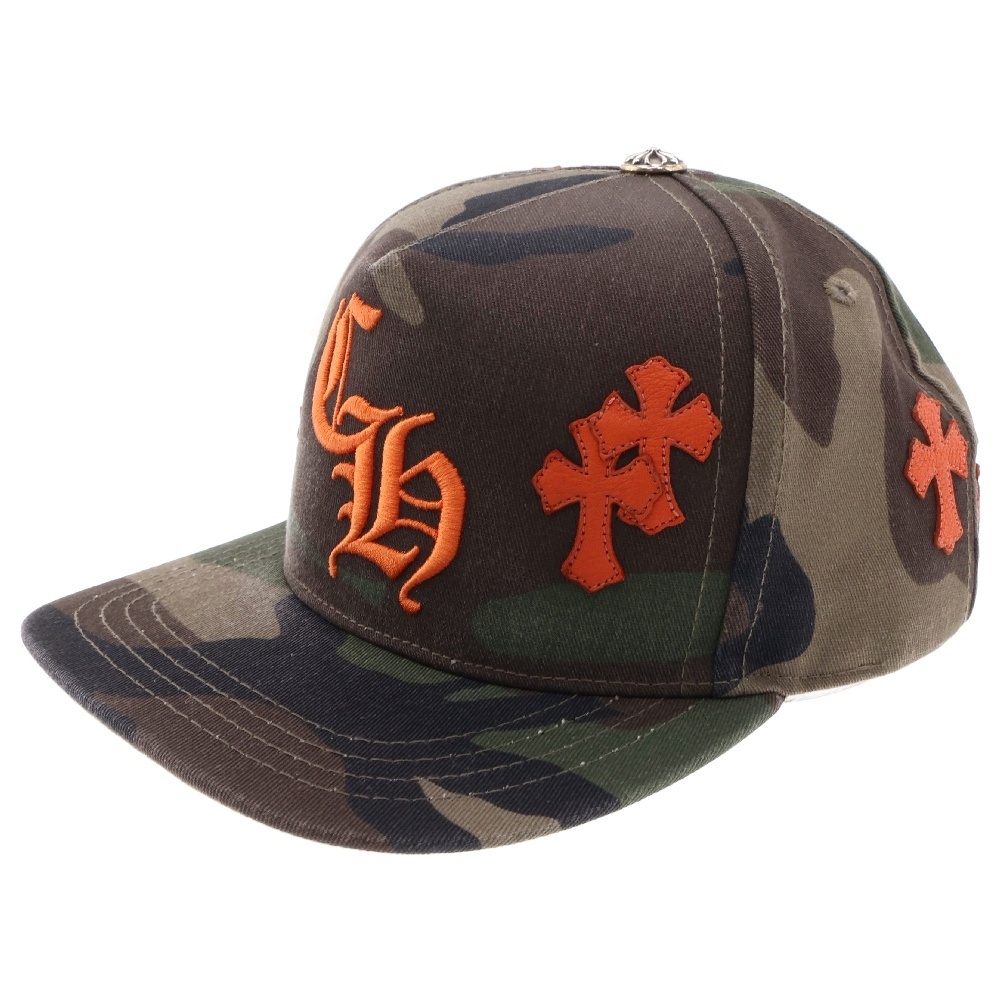 CH HAT クロスパッチ付きベースボールキャップ カモ Aランク