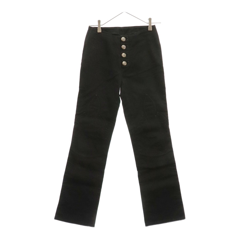 FLEURKNEE DNM PANTS OLD フレアニーデニムパンツ ブラック 25R Bランク