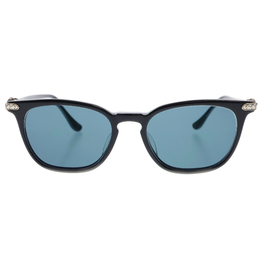 GISS CHクロステンプルウェリントンサングラス 眼鏡 ブラック/シルバー ※カラーレンズ度入り Bランク