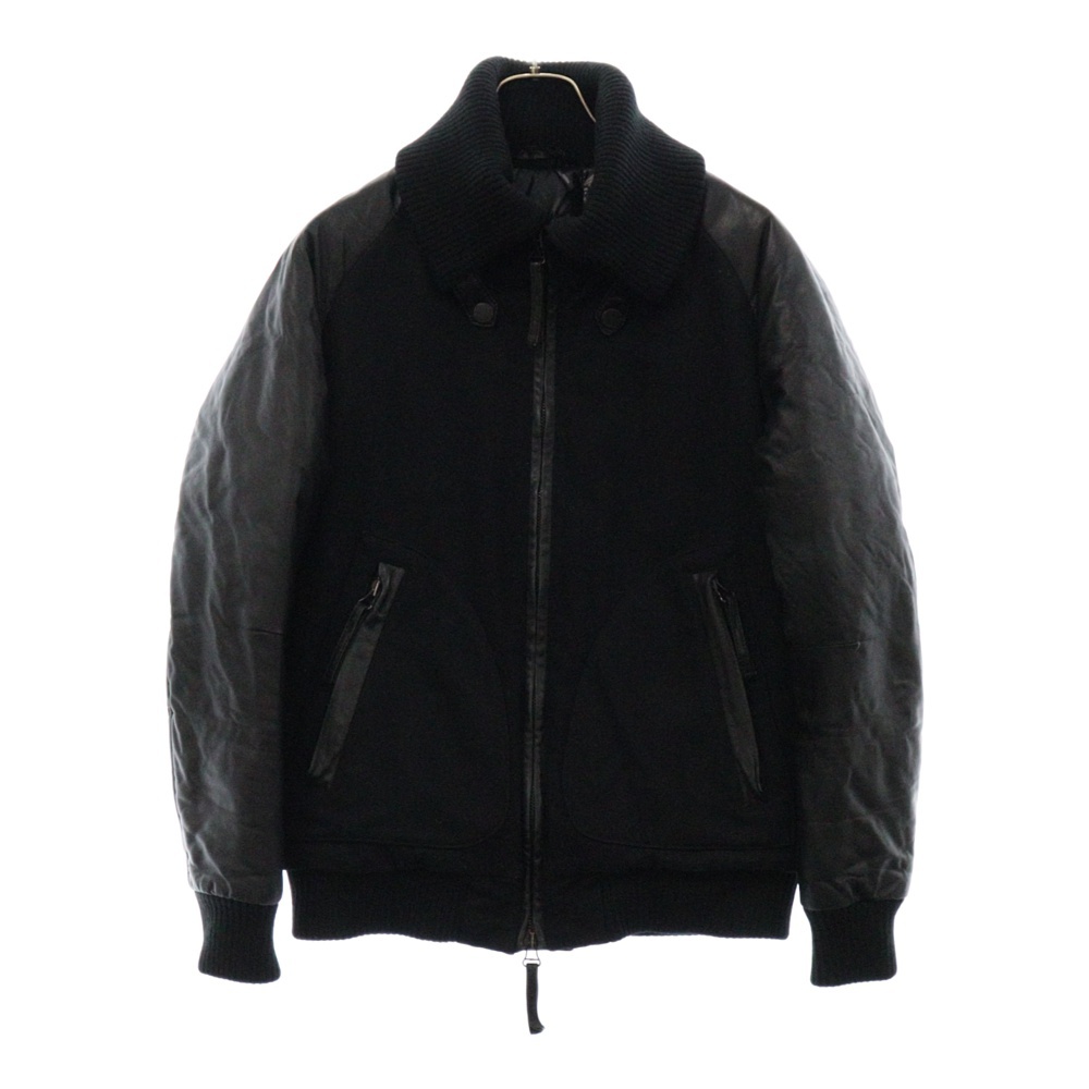 POLINICE セルルッティ レザー切替 ダウンジャケット ブラック Bランク