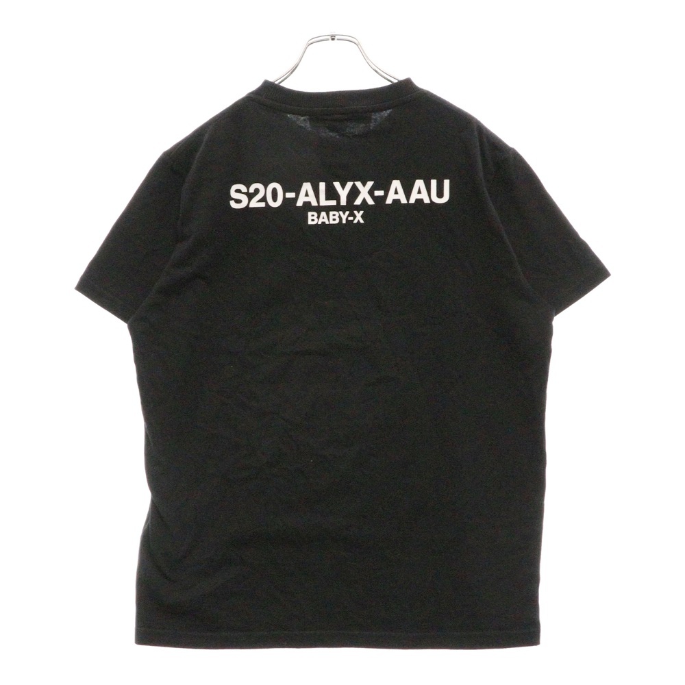 20SS Visual Tee ロゴ プリント 半袖Tシャツ カットソー ブラック S20-ALYX-AAU Bランク