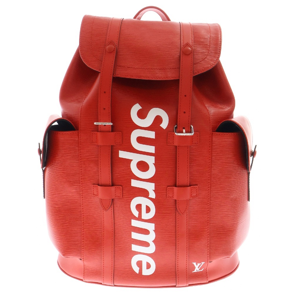 17AW ×LOUIS VUITTON Christopher Backpack PM ルイヴィトン クリストファー バックパック リュック M53414 レッド Aランク