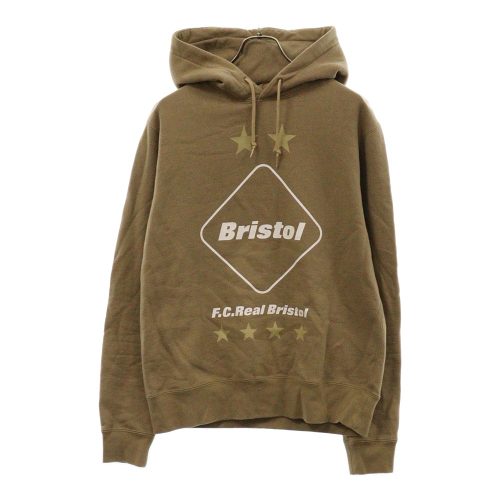 EMBLEM PULLOVER HOODIE エンブレム プルオーバーフーディパーカー FCRB-192110 ベージュ Bランク