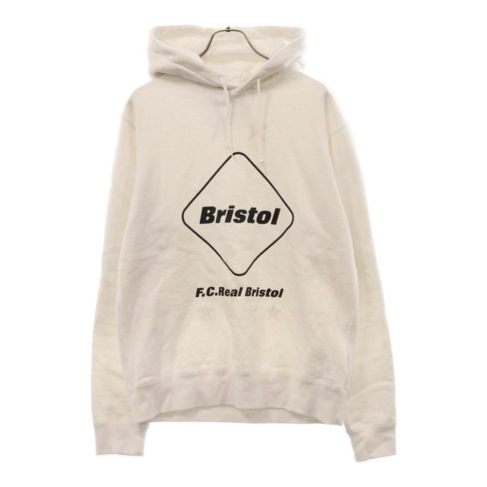 EMBLEM PULLOVER HOODIE エンブレム プルオーバーフーディパーカー FCRB-192110 ホワイト Bランク
