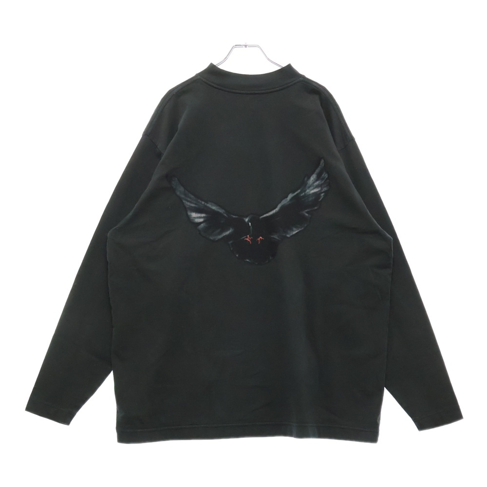 DOVE LONGSLEEVE TEE ドーヴプリント長袖Tシャツ カットソー ブラック Bランク