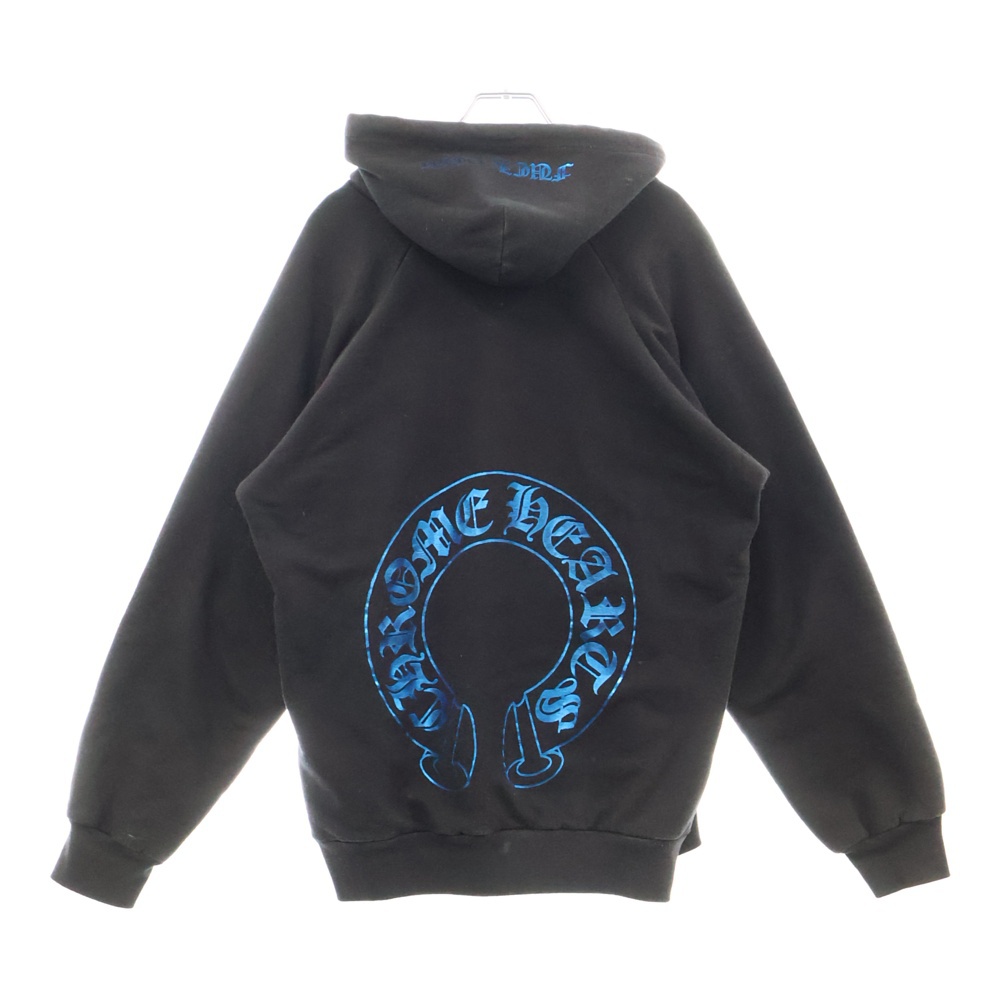 OLD Horseshoe Pullover metallic logo Hoodie オールドモデル ホースシュープルオーバー メタリックロゴ パーカー ブラックブルー Bランク