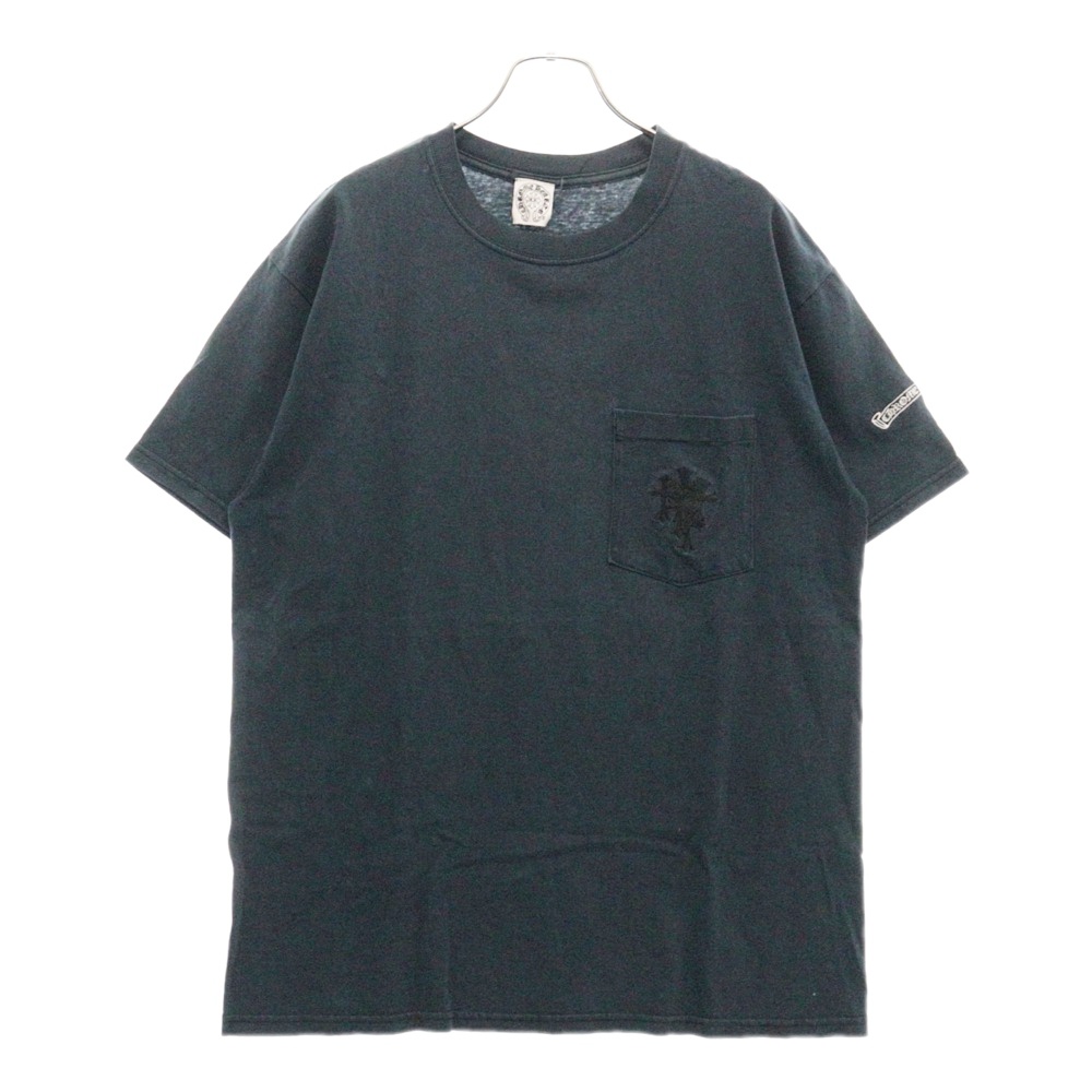 OLD S/S TEE オールドモデル フロントセメタリーロゴ刺繍 半袖Tシャツ ネイビー Cランク