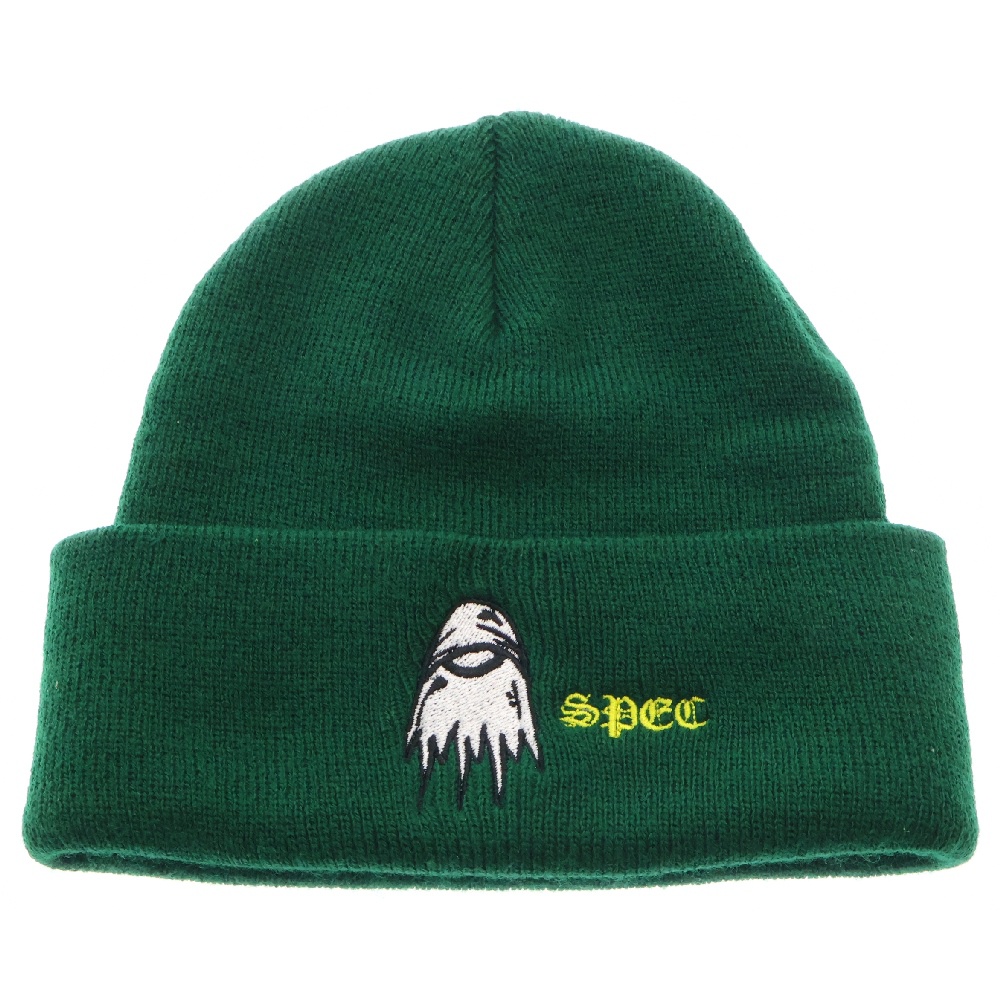 ×MATTY BOY Spec Beanie マッティボーイ スペック ビーニー ニット帽 帽子 グリーン Aランク