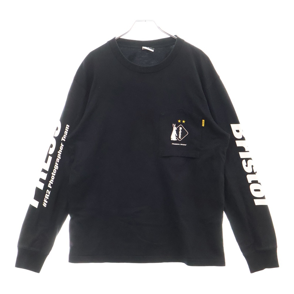 ロゴプリント ロングスリーブカットソー 長袖Tシャツ FCRB-202126 ブラック Bランク