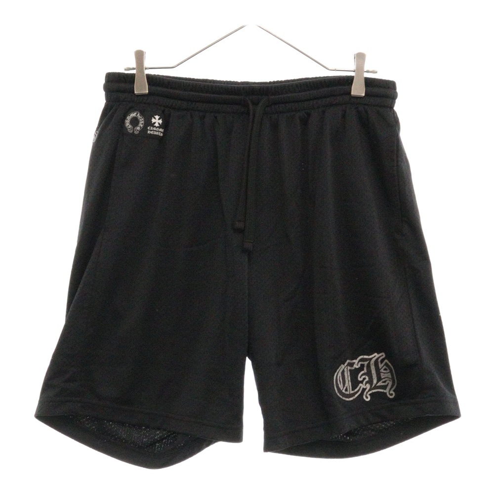 MESH VARSITY SHORTS メッシュバーシティーショーツ CHロゴプリントメッシュハーフパンツ ブラック Bランク