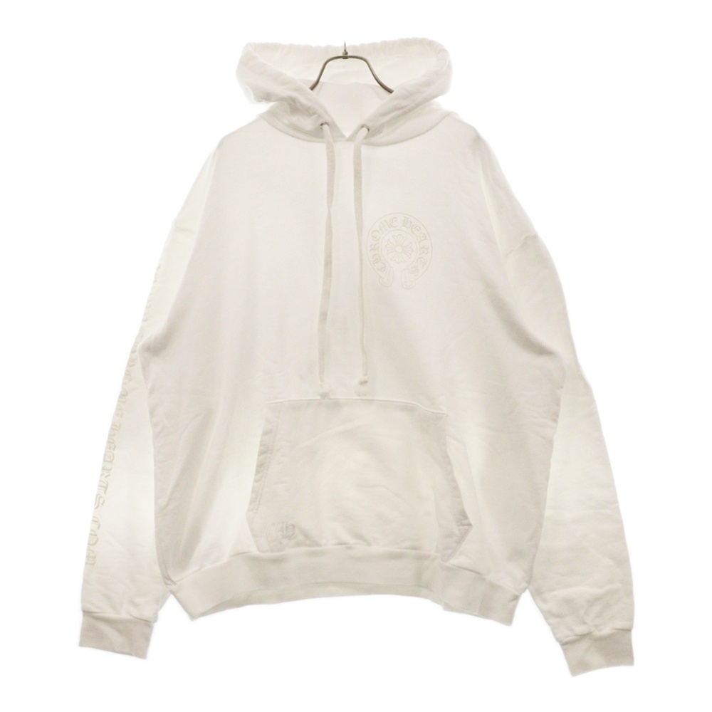 GLOW SWTSHRT PLVR 蓄光 ホースシュー スウェットプルオーバーパーカー ホワイト Bランク
