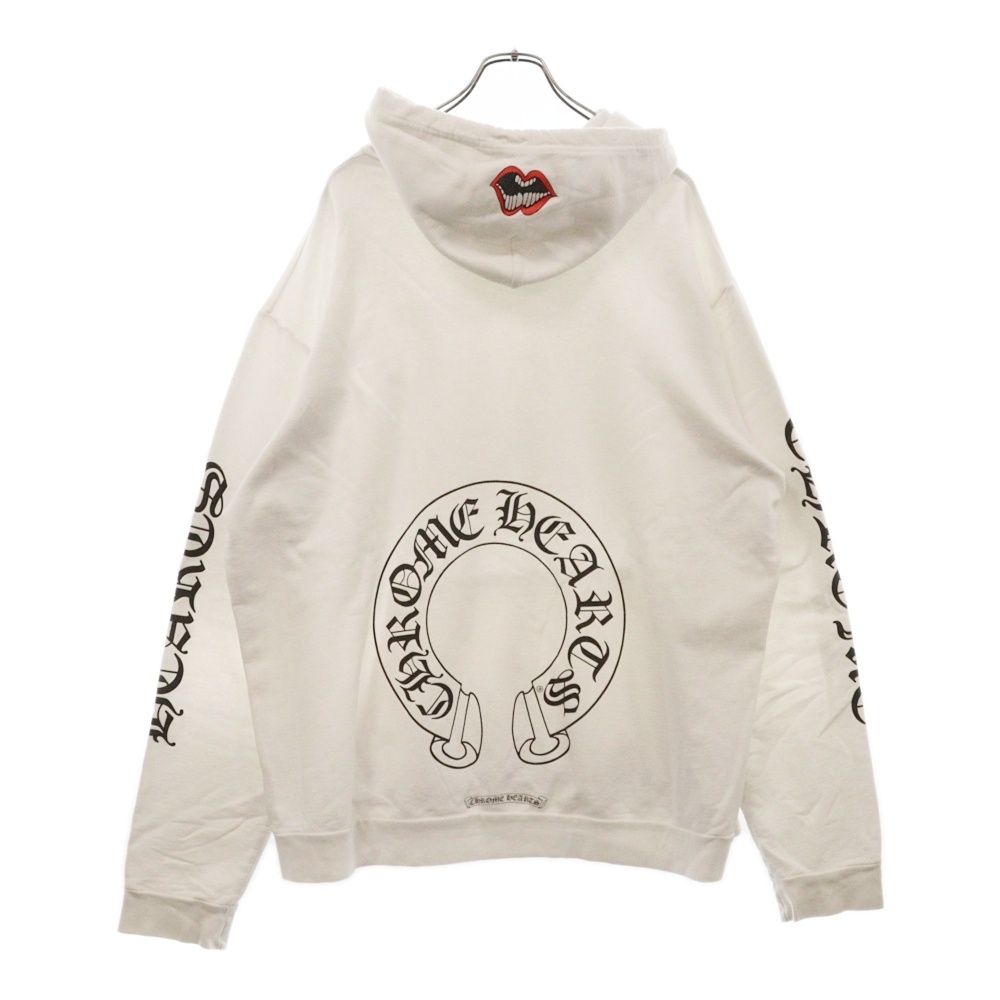 × MATTY BOY Chomper Horseshoe Hoodie マッティボーイ チョンパーホースシュープリント プルオーバースウェットパーカー フーディー ホワイト Bランク