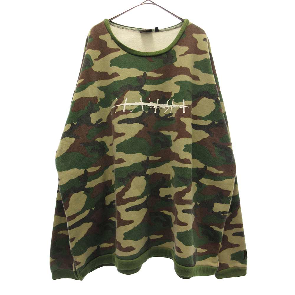 フロント ロゴ カモフラ 総柄 スウェットトレーナー カモフラ ABランク