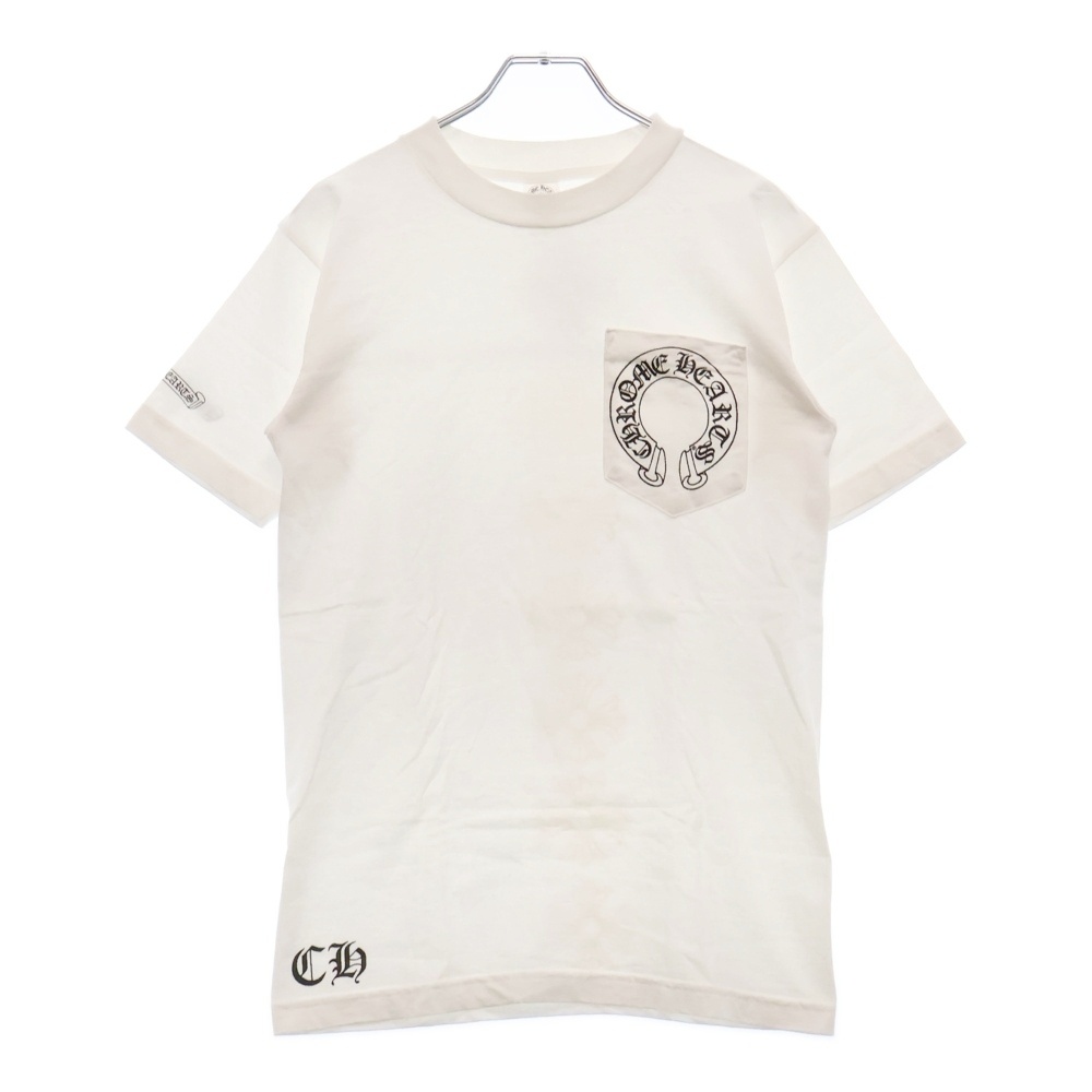 CH PLS バックプリント CHプラス 半袖Tシャツカットソー ホワイト Bランク