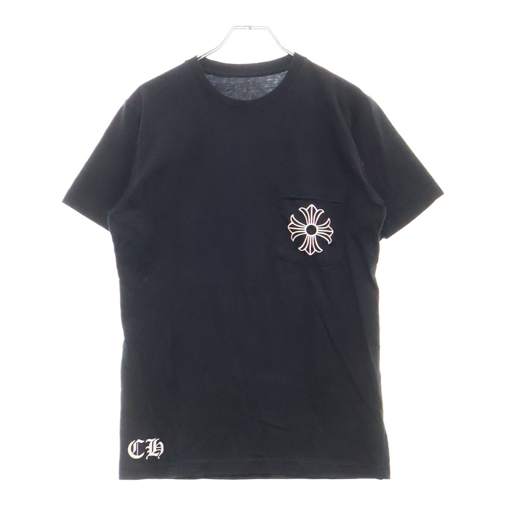 CH PLS バックプリント CHプラス 半袖Tシャツカットソー ブラック Bランク