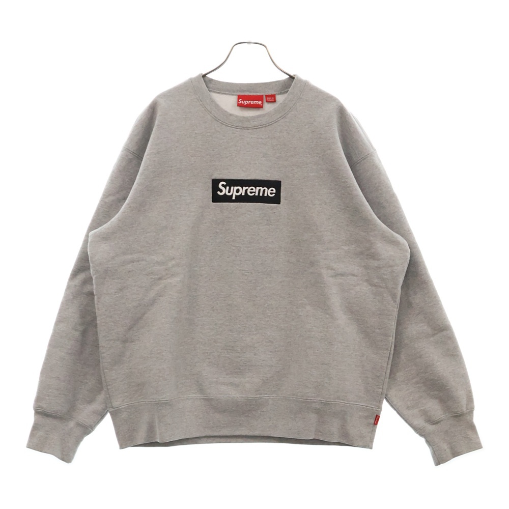 22AW Box Logo Crewneck Sweatshirt ボックスロゴ クルーネックスウェットトレーナー グレー Bランク