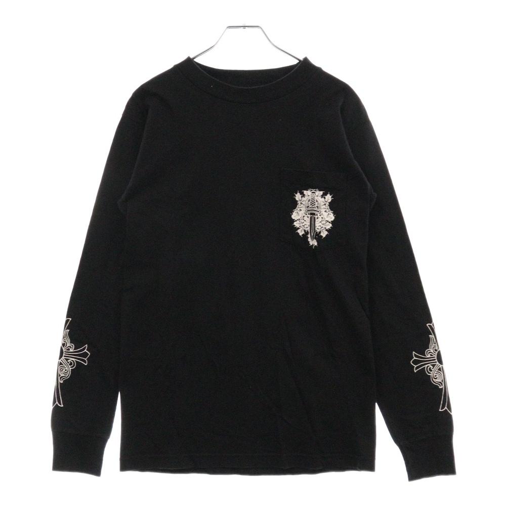 OLD Dagger logo L/S Tee オールドモデル ダガーロゴプリント長袖Tシャツ ブラック Bランク