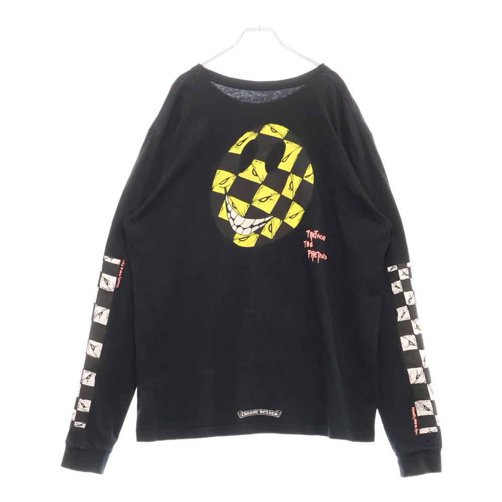 ×MATTY BOY PPO PRETENSE LS Tee×マッティーボーイ プリテンス バックプリント クルーネック長袖Tシャツ ブラック Bランク