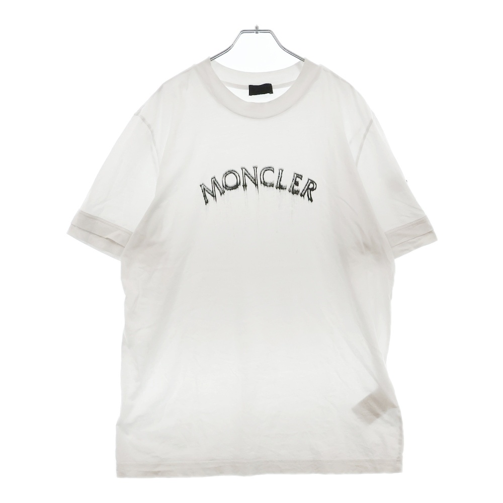 モンクレール 半袖Tシャツ プリントホワイトS