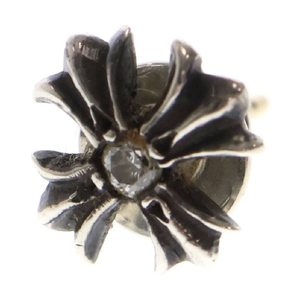 No2 CH PLS DIA CHプラススタッド 1ダイヤ シルバーピアス 美品▽CHROME HEARTS クロムハーツ No2 CH PLS DIA CHプラススタッド