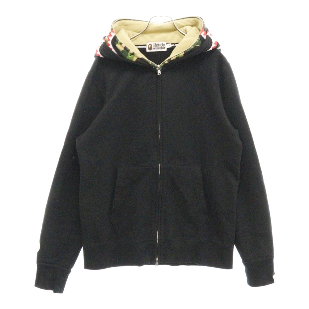 ABC Camo Shark Wide Fit Full Zip Double Hoodie ジップアップ シャークパーカー 001ZPI301016M ブラック Bランク