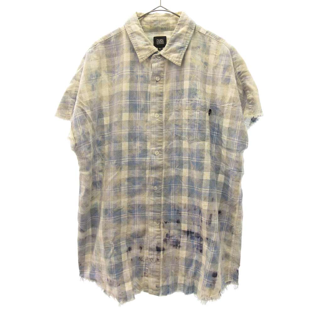 BLEACH CHECK SLEEVELESS SHIRT ブリーチ チェックノースリーブシャツ ABランク