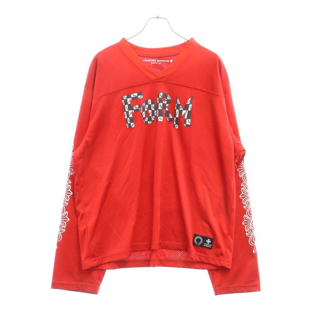 ×MATTY BOY PPO FORM TEAM MESH WARM UP JERSEY TEE マッティボーイ メッシュ長袖Tシャツ レッド Bランク