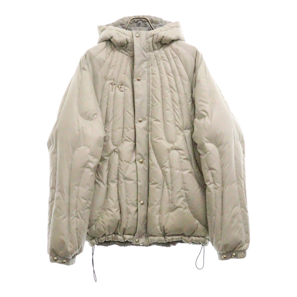CAVE GOOSE DOWN JACKET ロゴプレート ジップアップ ダウンジャケット ホワイト TC23PA0104 Aランク