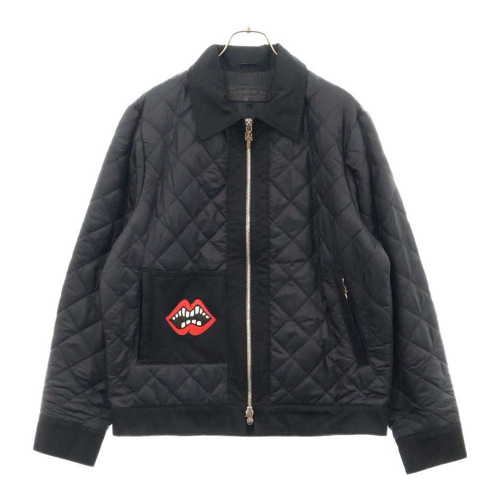 ×MATTY BOY P SHIRT M NO FLAPS NYLN マッティボーイ チョンパーパッチ ダガージップ キルティングナイロン ジャケット ブラック Aランク