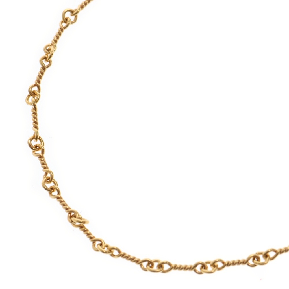 22K NECKCHAIN T18 ツイストチェーンネックレス 18inch ゴールド BCA014 Bランク