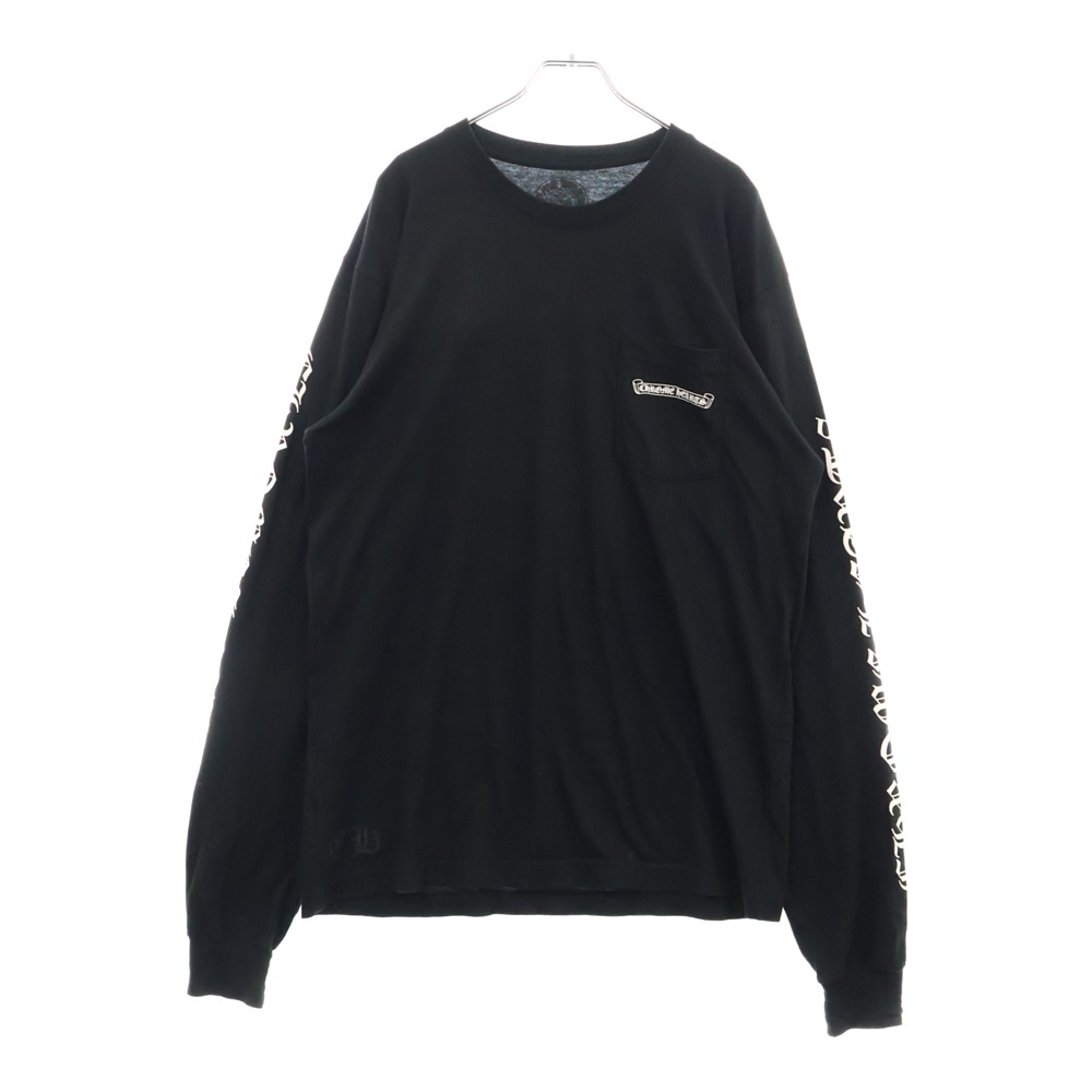 CH SCROLL LABEL FUCKYOU L/S TEE 1 スクロールラベル ファックユー アームプリント長袖Tシャツ ブラック Aランク